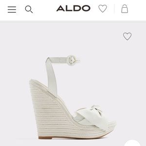 White Aldo Wedges